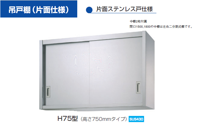 送料別途)(直送品)シンコー ステンレス戸棚 (二段式) 900×450×1800 CG-9045 通販